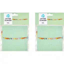 Albert Heijn AH Letterslinger kleur 2-pack aanbieding