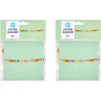 Albert Heijn AH Letterslinger kleur 2-pack aanbieding