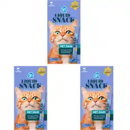 Albert Heijn AH Liquid snack met zalm 3-pack aanbieding