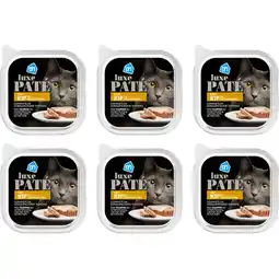 Albert Heijn AH Luxe pate met kip en melktopping 6-pack aanbieding