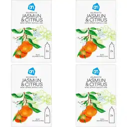 Albert Heijn AH Spray geureditie jasmijn navul 4-pack aanbieding