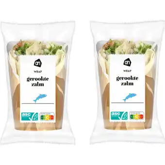 Albert Heijn AH Wrap gerookte zalm 2-pack aanbieding