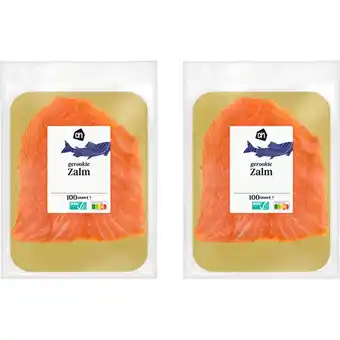 Albert Heijn AH Gerookte zalm 2-pack aanbieding