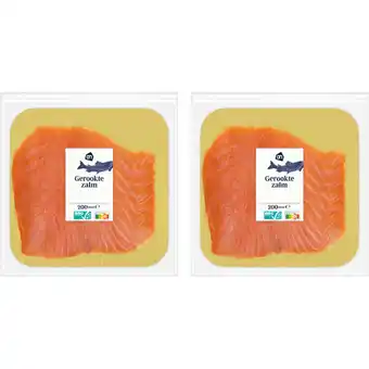 Albert Heijn AH Gerookte zalm 2-pack aanbieding