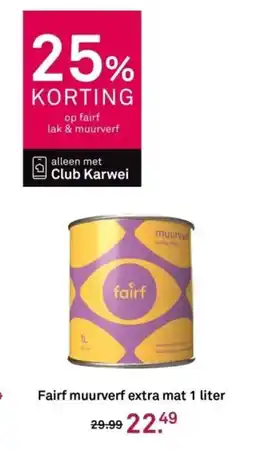Karwei Fairf muurverf extra mat aanbieding