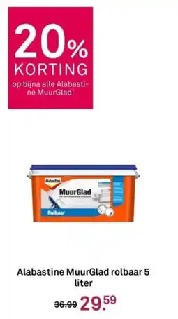 Karwei Alabastine MuurGlad rolbaar 5 aanbieding