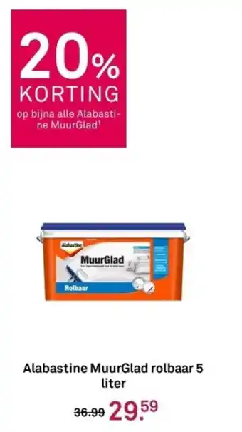Karwei Alabastine MuurGlad rolbaar 5 aanbieding