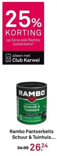 Karwei Rambo Pantserbeits Schuur & Tuinhuis aanbieding