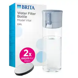 Holland & Barrett Brita Waterfilterfles Vital 600ml Lichtblauw - inclusief 2 filters aanbieding