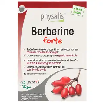 Holland & Barrett Physalis Berberine Forte - 30 tabletten aanbieding
