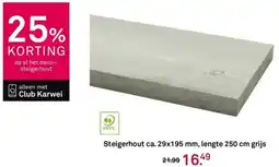 Karwei Steigerhout ca. 29x195 mm, lengte grijs aanbieding