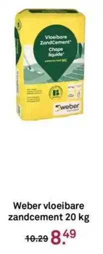 Karwei Weber vloeibare zandcement aanbieding