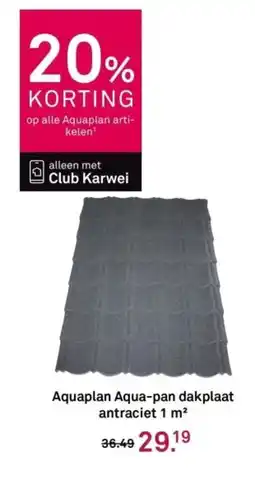 Karwei Aquaplan Aqua-pan dakplaat antraciet 1 m² aanbieding