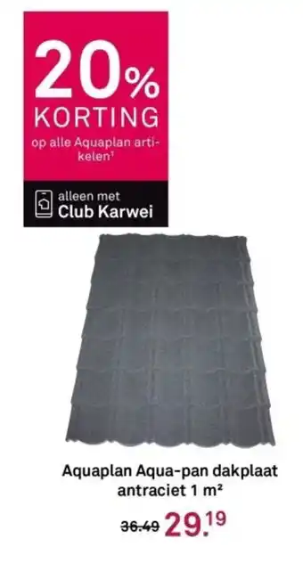 Karwei Aquaplan Aqua-pan dakplaat antraciet 1 m² aanbieding