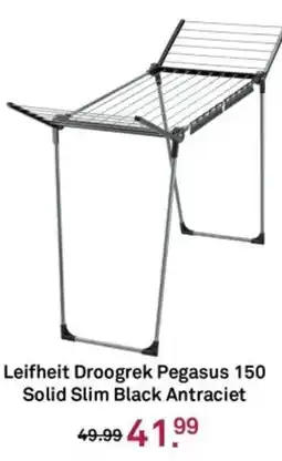 Karwei Leifheit Droogrek Pegasus 150 Solid Slim Black Antraciet aanbieding
