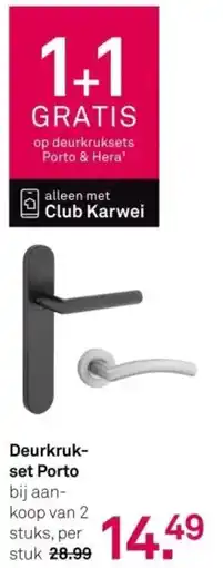 Karwei Deurkruk set Porto aanbieding