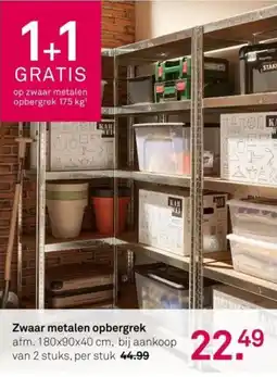 Karwei Zwaar metalen opbergrek aanbieding