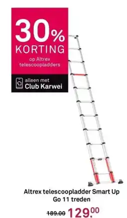 Karwei Altrex telescoopladder Smart Up Go 11 treden aanbieding