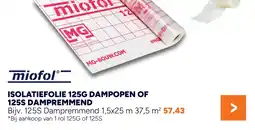 BOUWMAAT Miofol Isolatiefolie 125g dampopen 125s dampremmend aanbieding