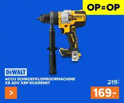 BOUWMAAT Dewalt accu schroefklopboormachine xr adv XRP DCD999NT aanbieding