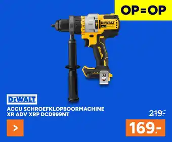 BOUWMAAT Dewalt accu schroefklopboormachine xr adv XRP DCD999NT aanbieding