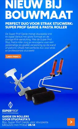 BOUWMAAT Superprof garde en rollers voor stucpasta's aanbieding