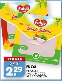 Sahan Supermarkten FULYA Plakjes salami aanbieding