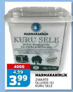 Sahan Supermarkten MARMARABİRLİK ZWARTE OLIJVEN (S) KURU SELE aanbieding
