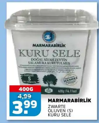 Sahan Supermarkten MARMARABİRLİK ZWARTE OLIJVEN (S) KURU SELE aanbieding
