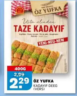 Sahan Supermarkten ÖZ YUFKA Kadayif deeg aanbieding