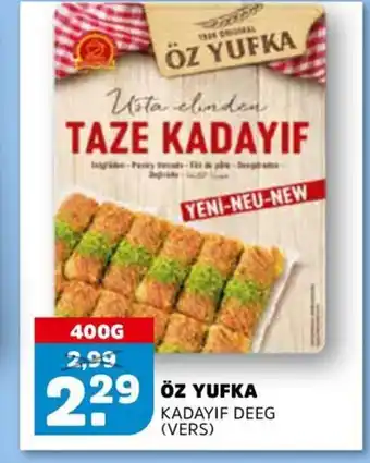 Sahan Supermarkten ÖZ YUFKA Kadayif deeg aanbieding