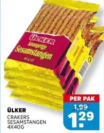 Sahan Supermarkten ÜLKER Crakers sesamstangen aanbieding
