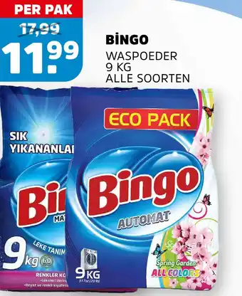 Sahan Supermarkten Bingo waspoeder aanbieding