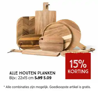 Xenos Alle houten planken 22 x 15 cm aanbieding