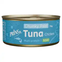 Pets Place Prins Chunky Paté - Kattenvoer - Tonijn Kip 70 g aanbieding