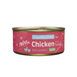 Pets Place Prins Chunky Paté - Kattenvoer - Kip Kalkoen 70 g aanbieding