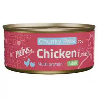 Pets Place Prins Chunky Paté - Kattenvoer - Kip Kalkoen 70 g aanbieding