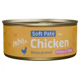 Pets Place Prins Soft Paté - Kattenvoer - Kip 70 g aanbieding