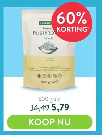 Holland & Barrett Premium Rijstprot Poeder 500 gram aanbieding