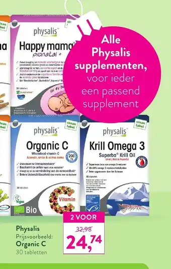 Holland & Barrett Physalis Organic C 2 voor 30 tabletten aanbieding