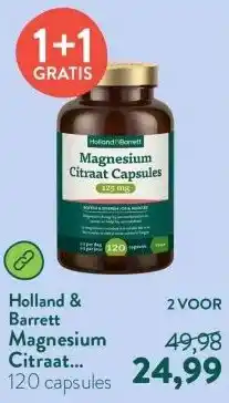 Holland & Barrett Magnesium Citraat Capsules 125mg aanbieding