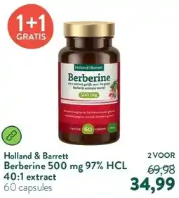 Holland & Barrett Berberine 500 mg 97% HCL 40:1 extract aanbieding