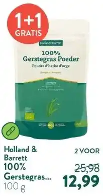 Holland & Barrett 100% Gerstegras Poeder Biologisch aanbieding