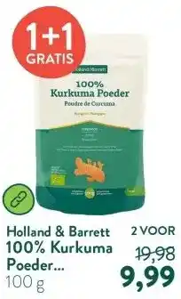 Holland & Barrett 100% Kurkuma Poeder Biologischam aanbieding
