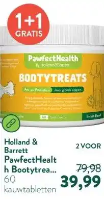 Holland & Barrett PawfectHealth Bootytreats Pre- En Probiotica Hond - 60 soft treats aanbieding
