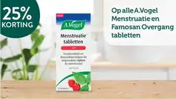 Holland & Barrett 25% KORTING Op alle A.Vogel Menstruatie en Famosan Overgang tabletten aanbieding