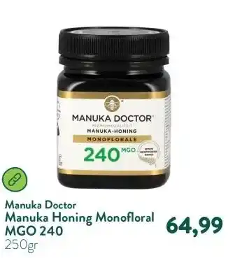 Holland & Barrett Manuka Honing Monofloral MGO 240 aanbieding