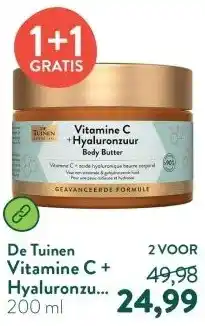 Holland & Barrett Vitamine C + Hyaluronzuur Body Butter aanbieding