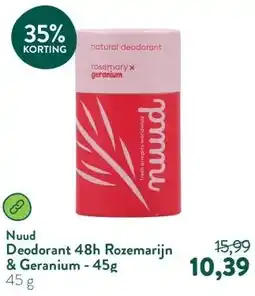 Holland & Barrett Deodorant 48h Rozemarijn & Geranium - 45g aanbieding