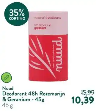 Holland & Barrett Deodorant 48h Rozemarijn & Geranium - 45g aanbieding